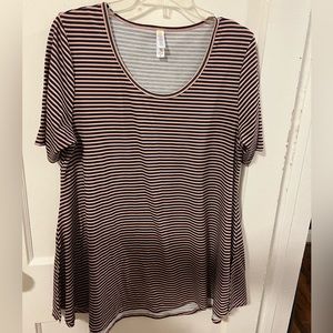 LULA ROE Striped Relaxed Shirt. Size Medium. EUC